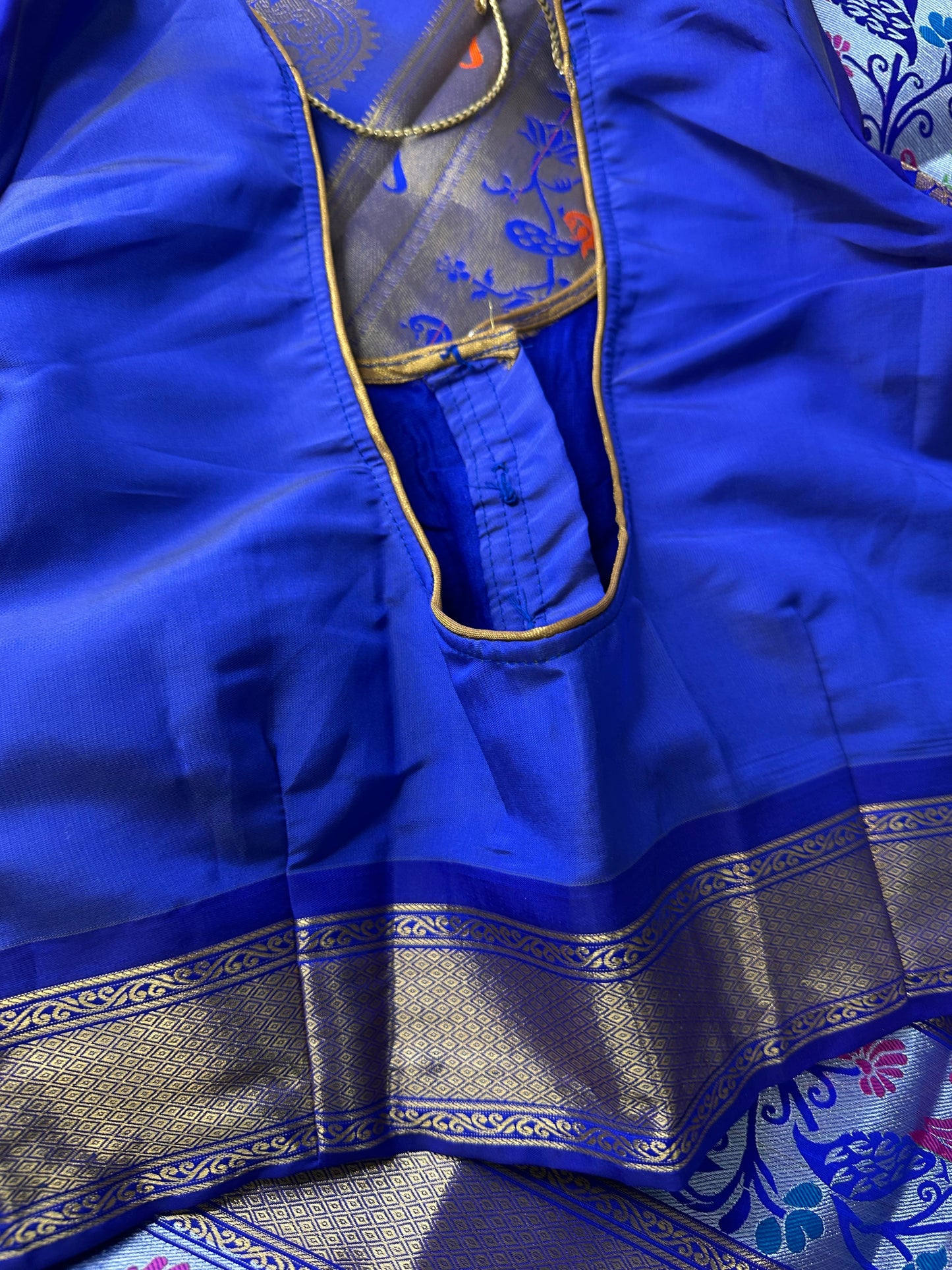 Light Yellow Chanderi Pythani Border Saree