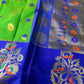Green Chanderi Pythani Border Saree