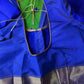 Green Chanderi Pythani Border Saree