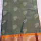 Venkatgiri Green Orange Semi Silk Saree