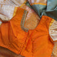 Venkatgiri Green Orange Semi Silk Saree