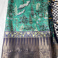 Green Soft Semi Silk Kalamkari Saree