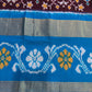 Brown Double Ikkat Pochampally Pure Silk with Pattu Border