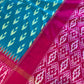 Green and Pink Double Ikkat Pochampally Pure Silk