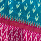 Green and Pink Double Ikkat Pochampally Pure Silk