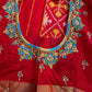 Blue Double Ikkat Pochampally Pure Silk Saree