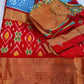 Blue Double Ikkat Pochampally Pure Silk Saree