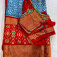 Blue Double Ikkat Pochampally Pure Silk Saree