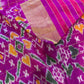 Green Double Ikkat Pochampally Pure Silk with High Neck Blouse