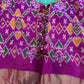 Green Double Ikkat Pochampally Pure Silk with High Neck Blouse