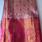 Self Zari Weaving Pink Semi Silk Saree