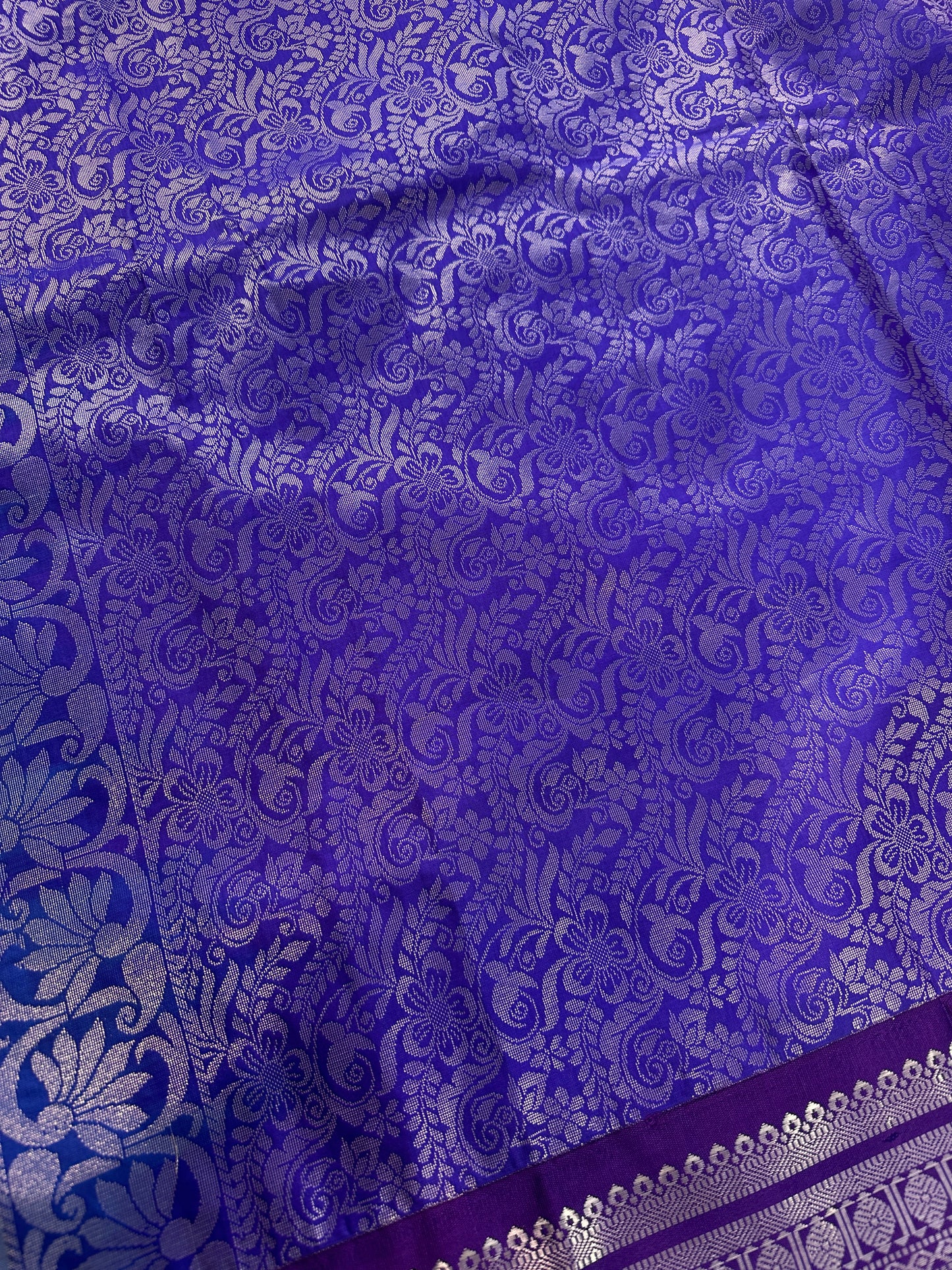 Blue Venkatgiri Semi Silk Saree