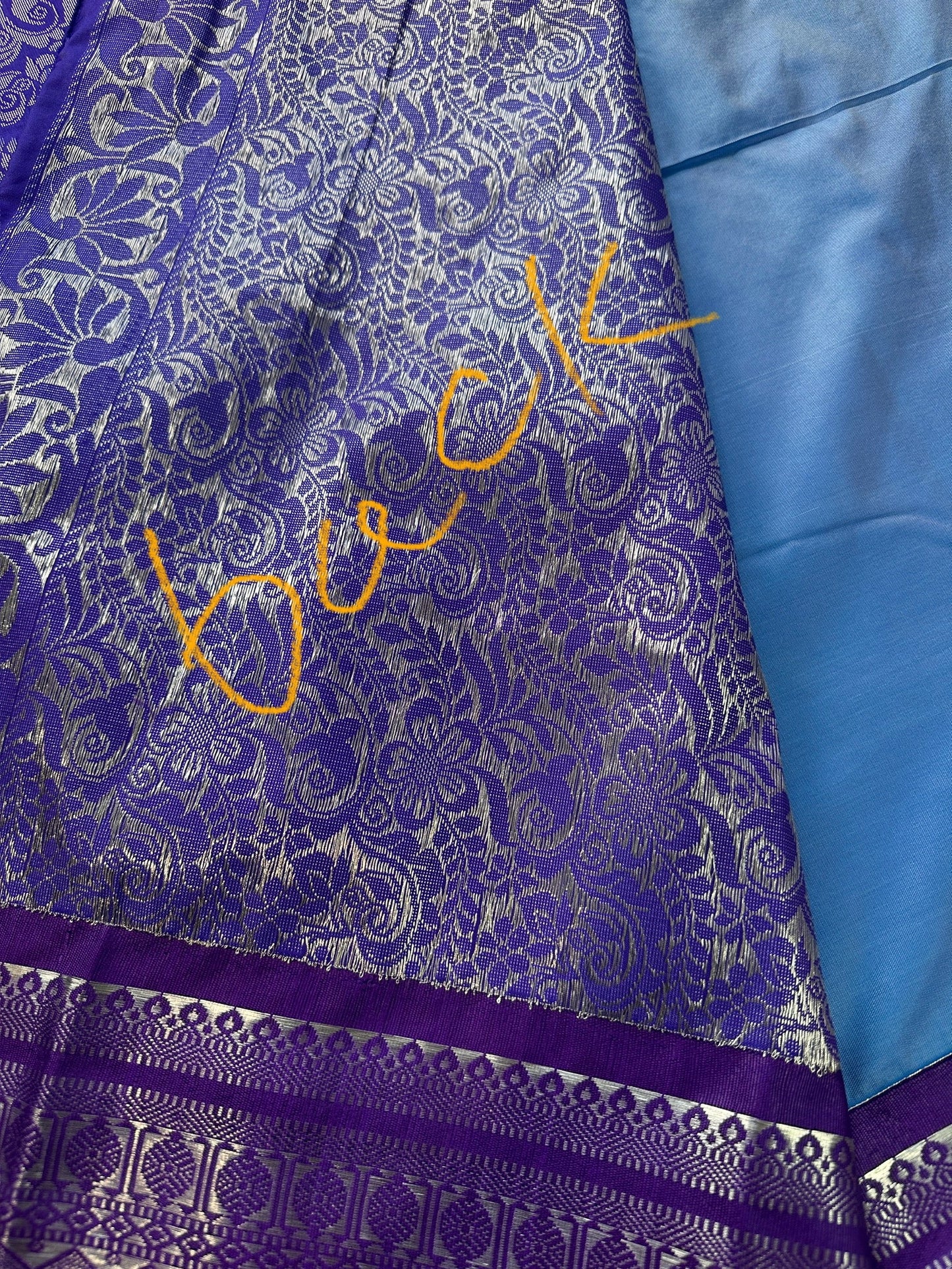 Blue Venkatgiri Semi Silk Saree