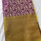 Brokate Semi Banarse Magenta Saree