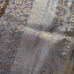 Grey Copper Self weaving Semi Kachi pattu Saree
