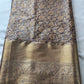 Grey Copper Self weaving Semi Kachi pattu Saree