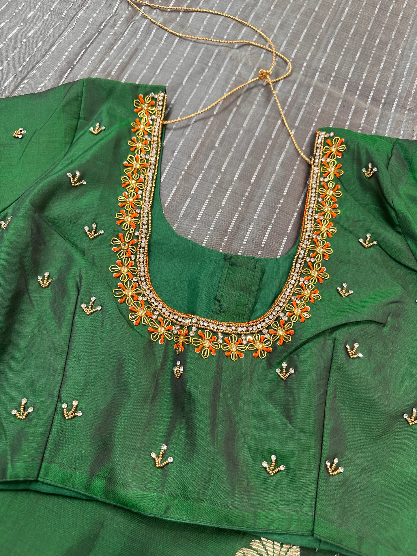 Grey Pure Kanchi Pattu Saree