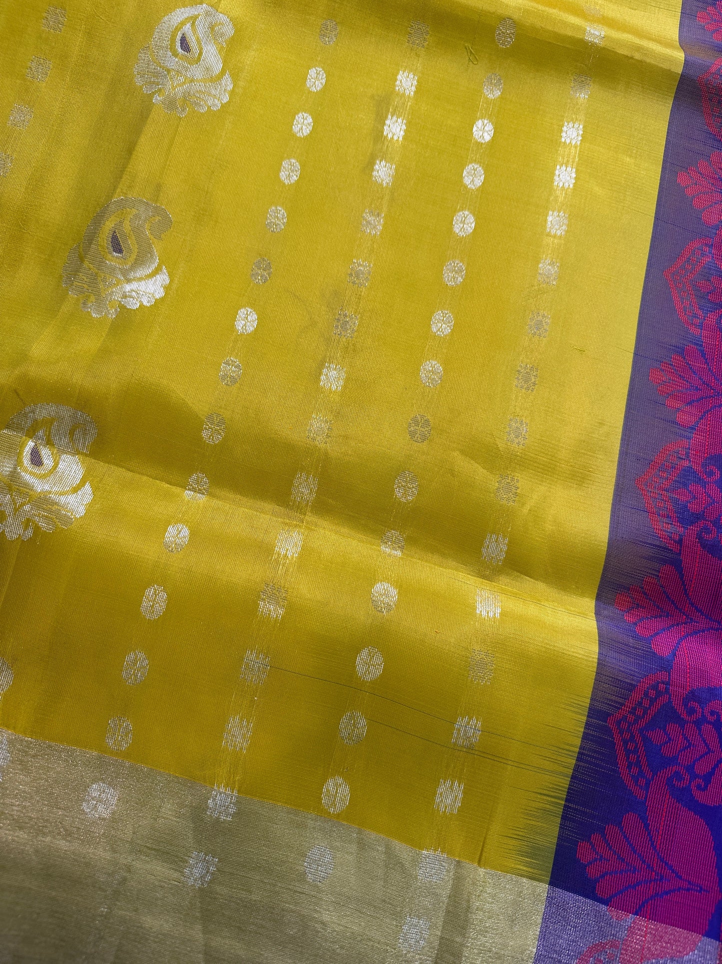 Green Blue Pure Uppada Saree
