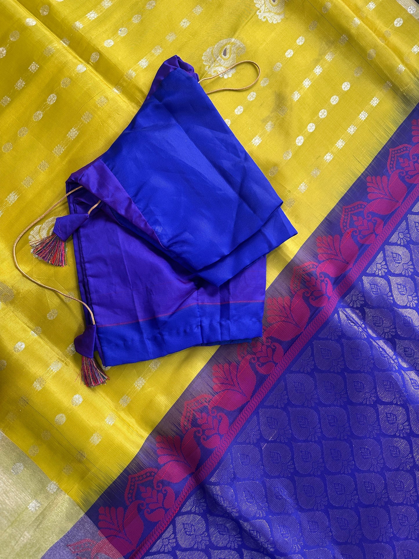 Green Blue Pure Uppada Saree