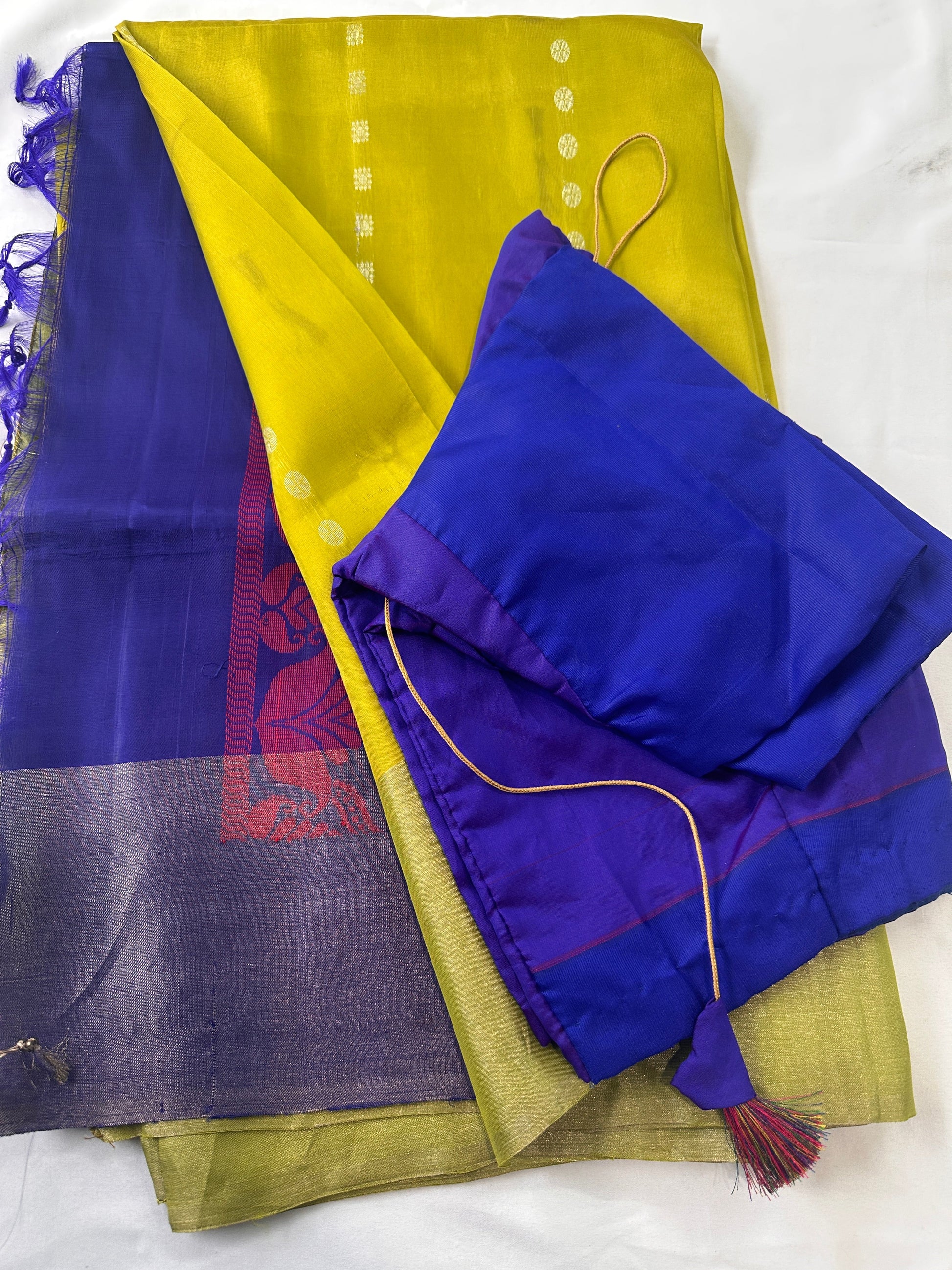 Green Blue Pure Uppada Saree