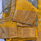 Grey Yellow Pure Uppada Saree
