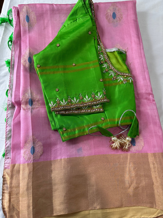 Pink Pure Uppada Saree