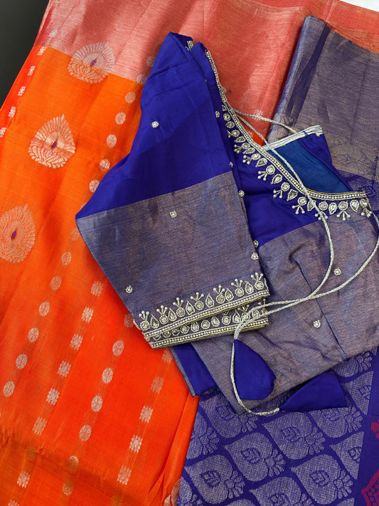 Orange Uppada Saree
