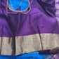 Blue Purple Pure Kanchi Saree