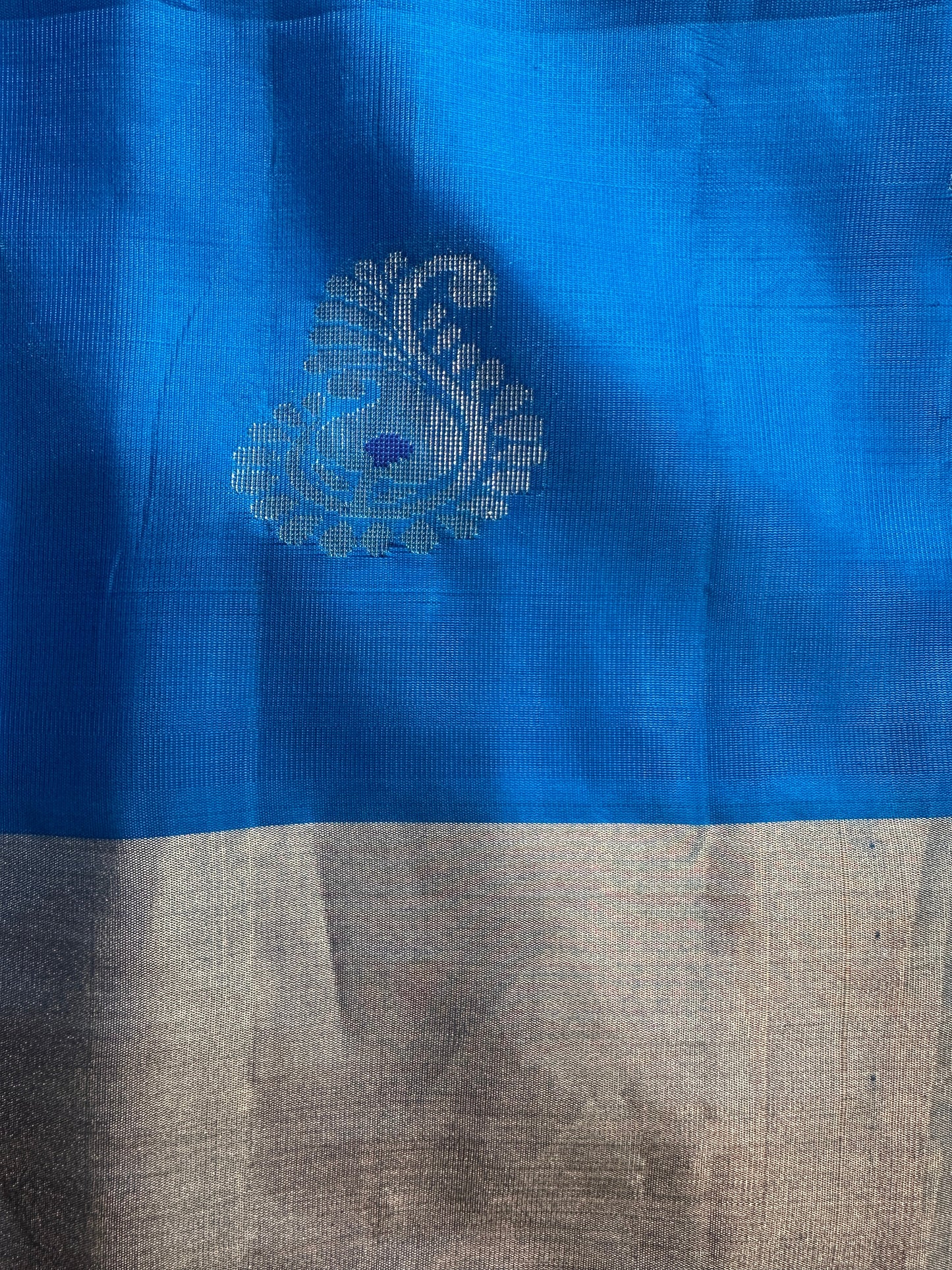 Blue Purple Pure Kanchi Saree
