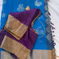 Blue Purple Pure Kanchi Saree