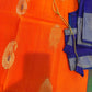 Pure Kanchi Orange BluevSaree