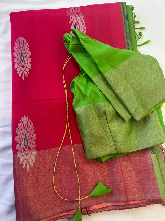 Pure Uppada Pink Saree