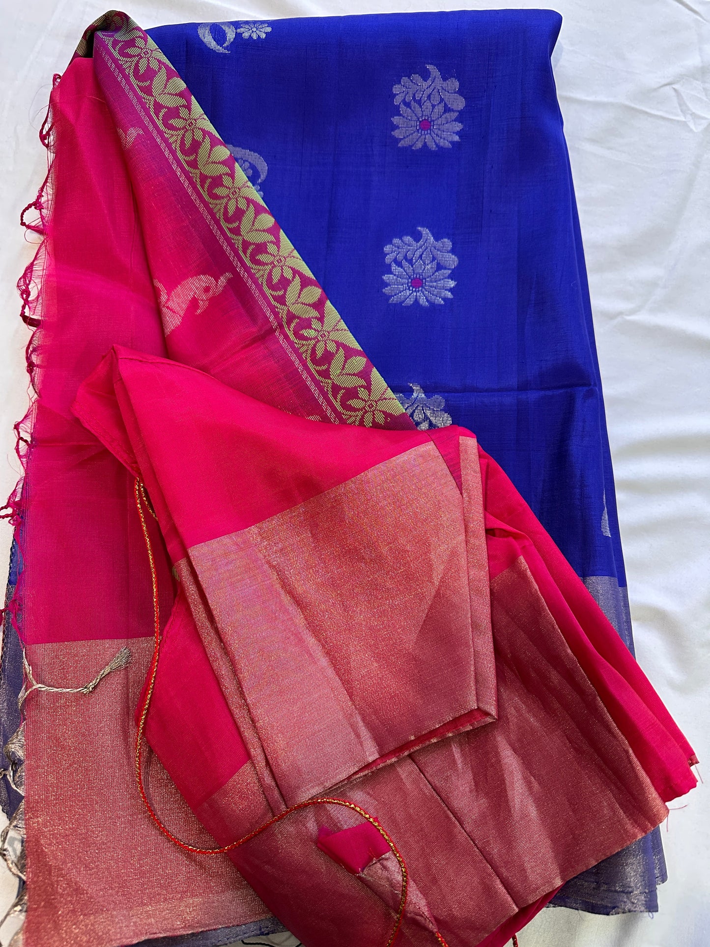 pure Uppada Pattu Blue Saree