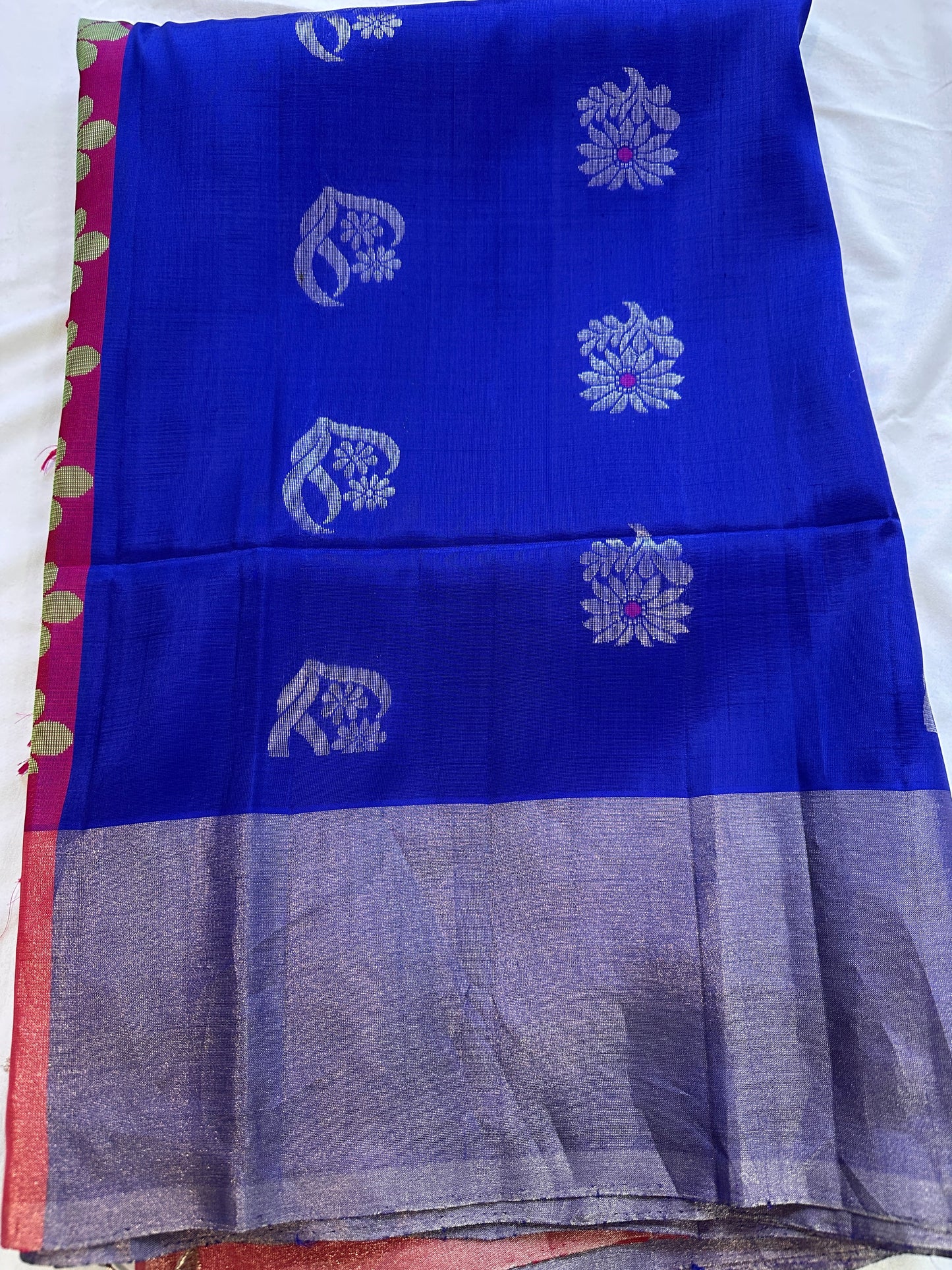 pure Uppada Pattu Blue Saree
