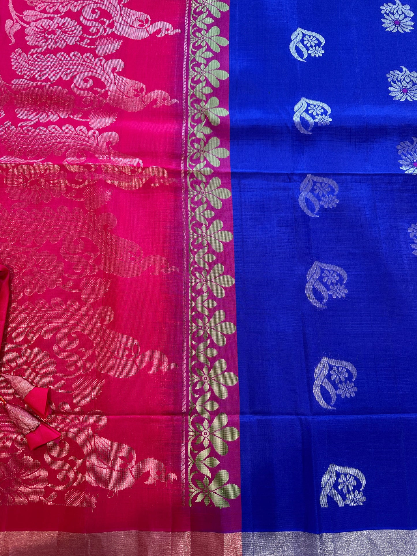 pure Uppada Pattu Blue Saree