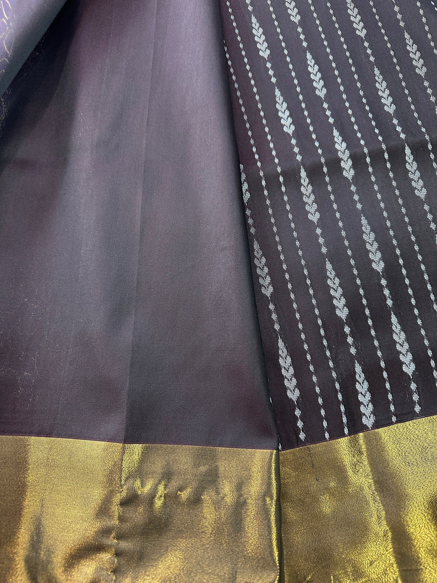 Semi Kanchi Brown Silk Saree