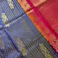 Semi Kanchi Purple Silk Saree