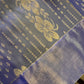 Semi Kanchi Purple Silk Saree