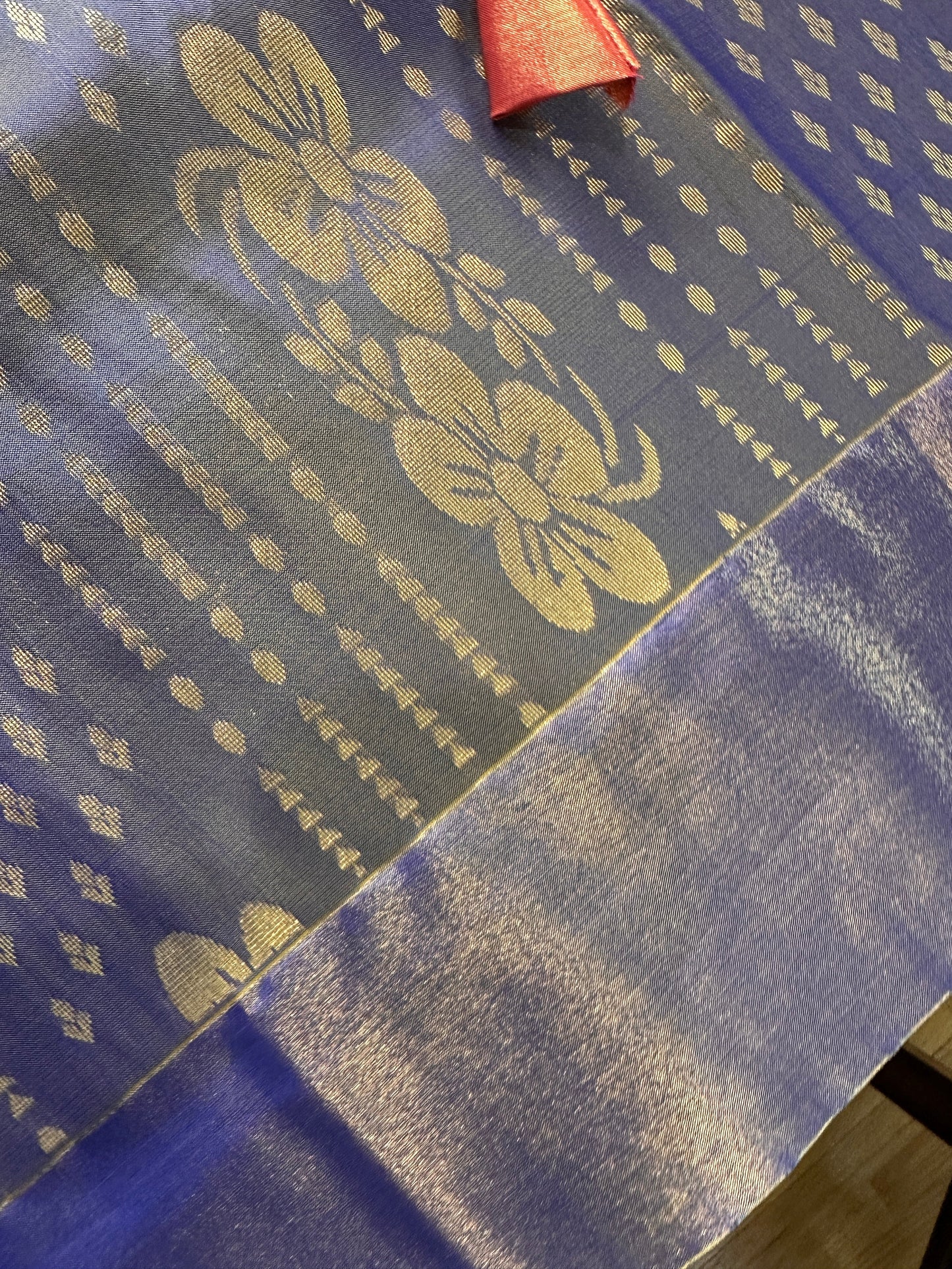 Semi Kanchi Purple Silk Saree