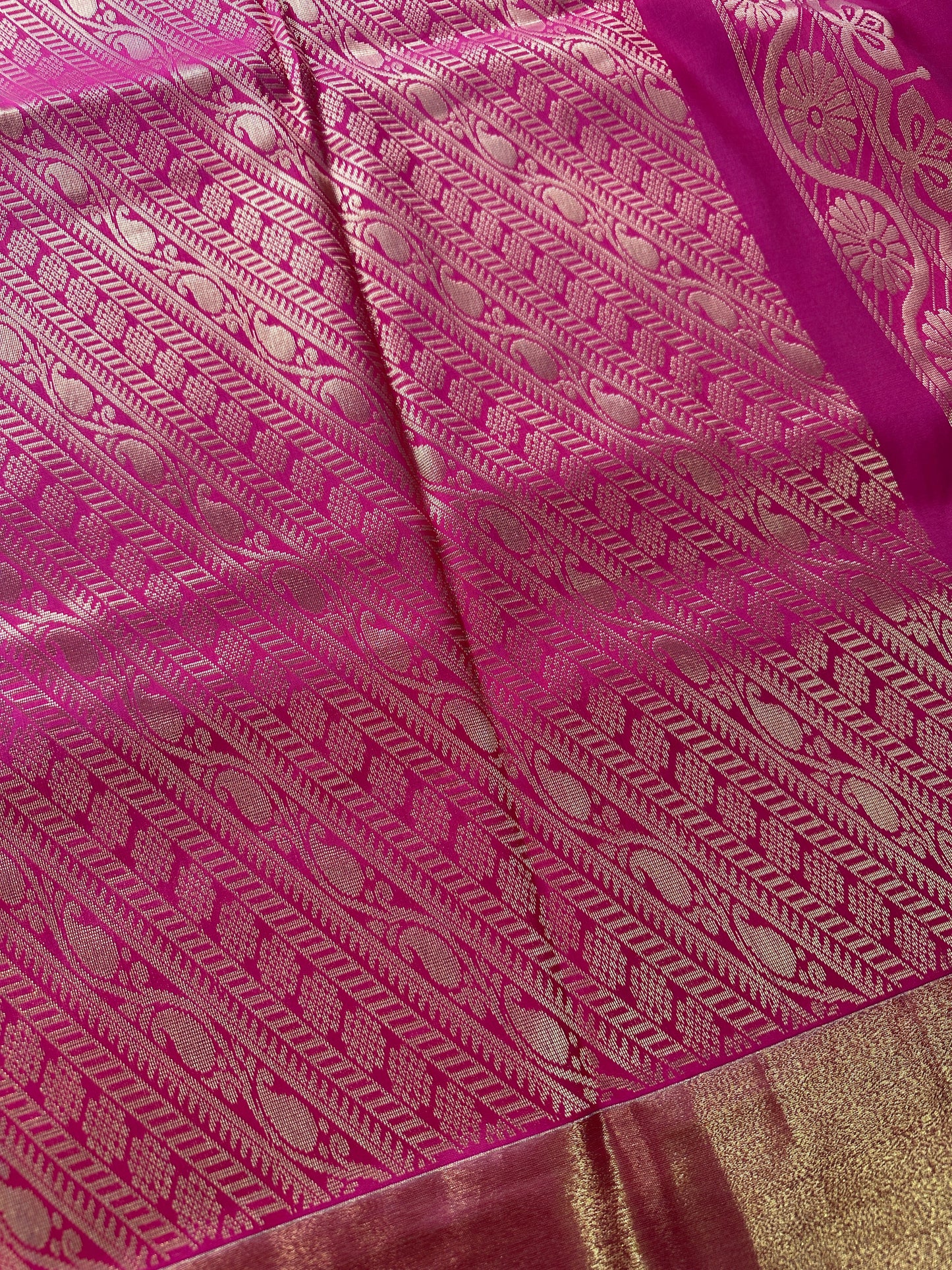 Semi Kanchi Purple Silk Saree