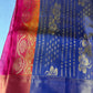 Semi Kanchi Purple Silk Saree