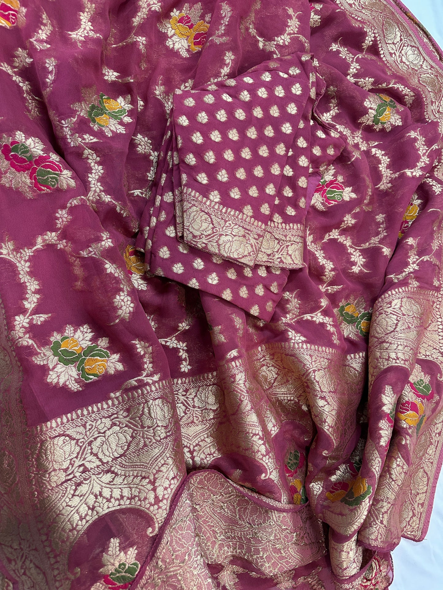 Pure Georgette Banarsee Saree