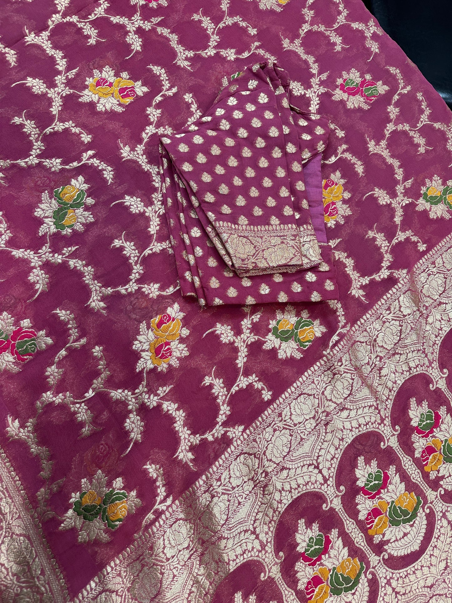 Pure Georgette Banarsee Saree