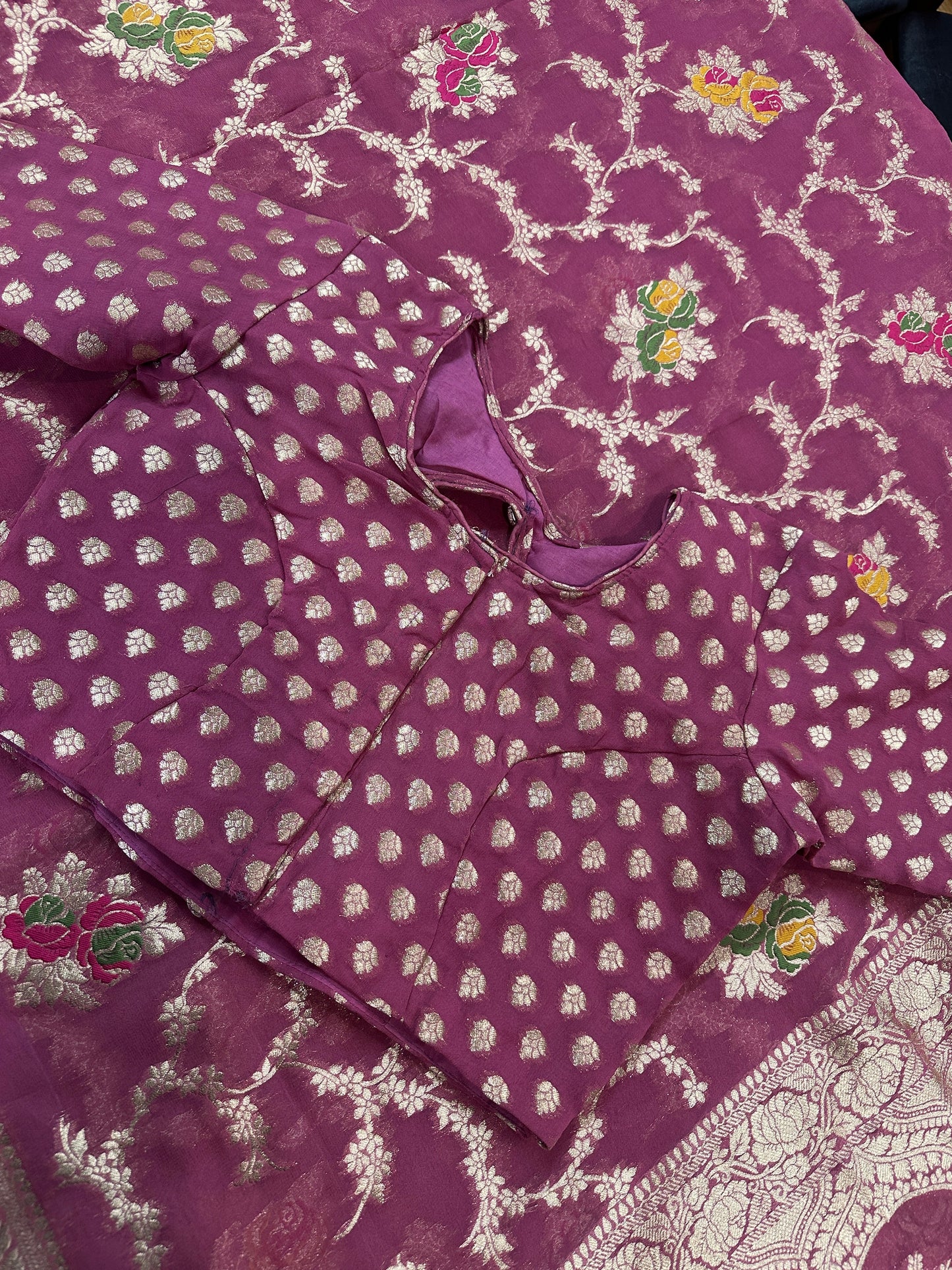 Pure Georgette Banarsee Saree