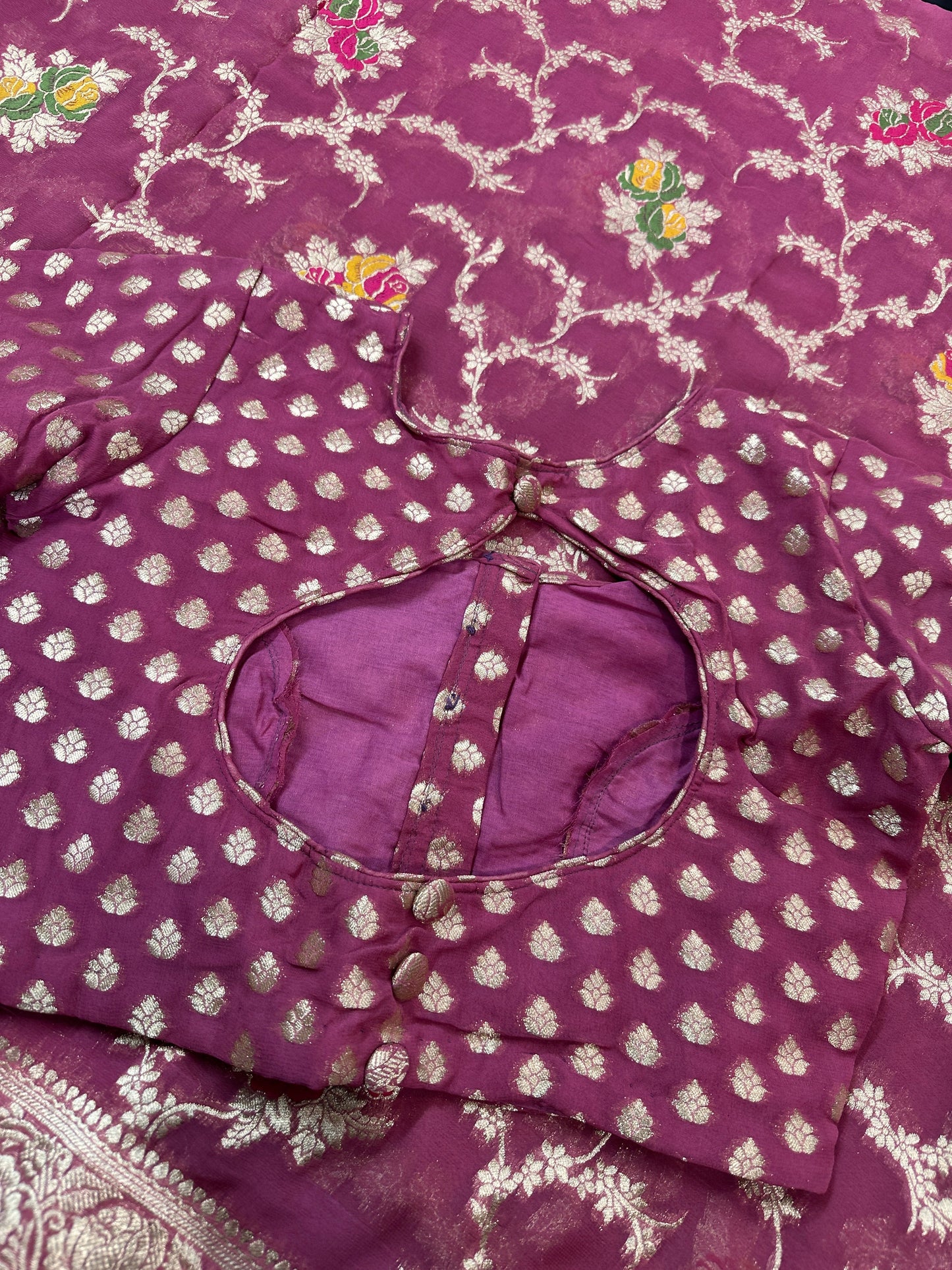 Pure Georgette Banarsee Saree