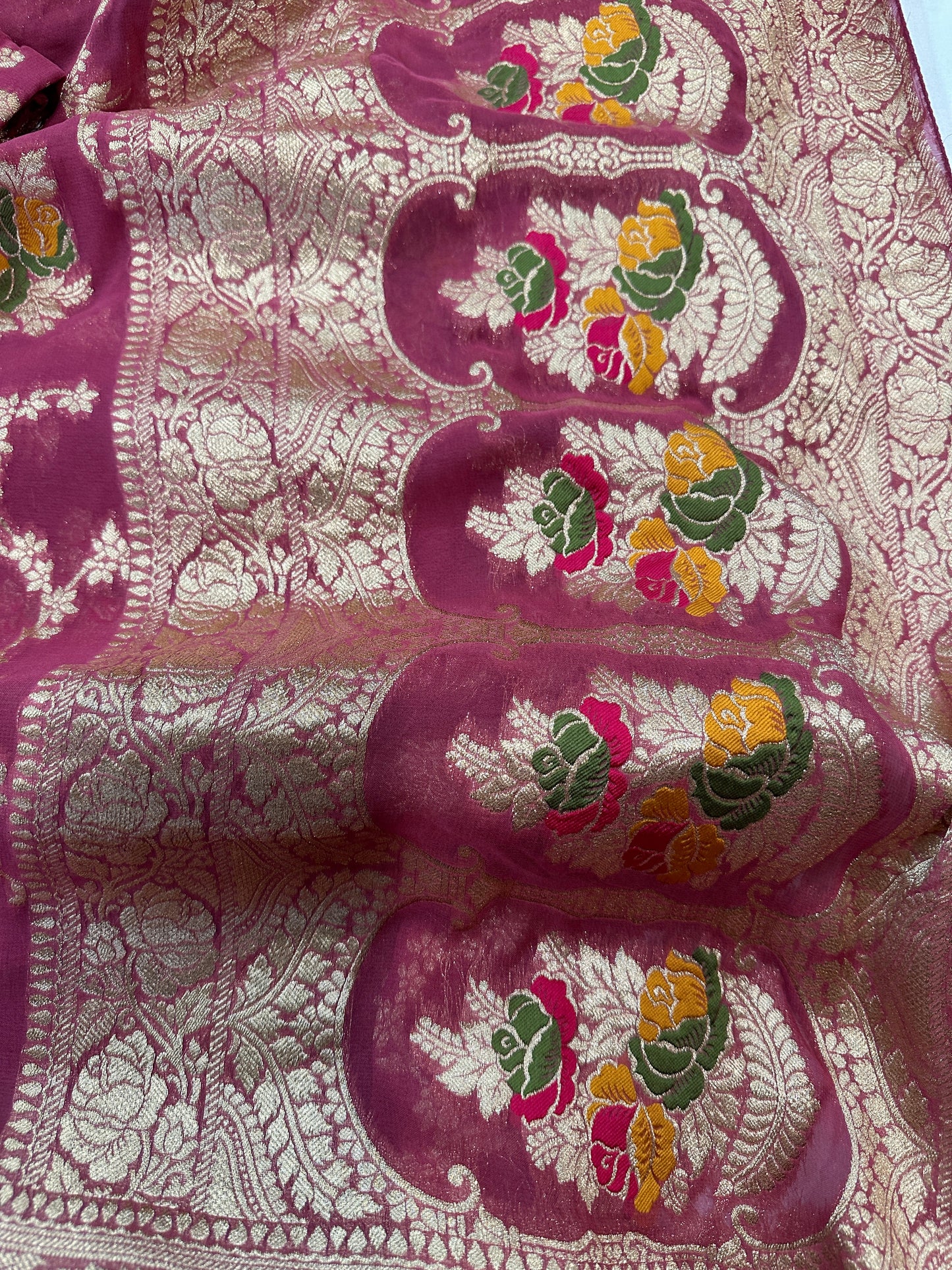 Pure Georgette Banarsee Saree
