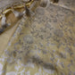 Creamish Yellow Semi Banarsee Silk Saree