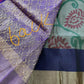 Grey Pochampally Soft Silk Saree