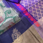 Grey Pochampally Soft Silk Saree