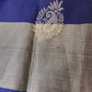 Grey Pochampally Soft Silk Saree